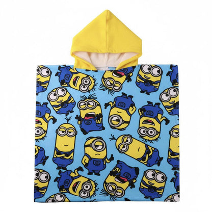 minions microfiber poncho towel