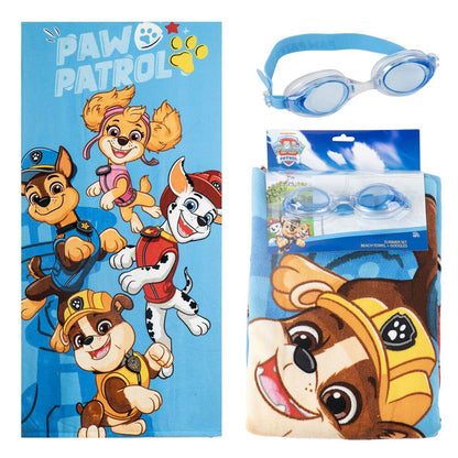 paw patrol towel and swimming goggles set