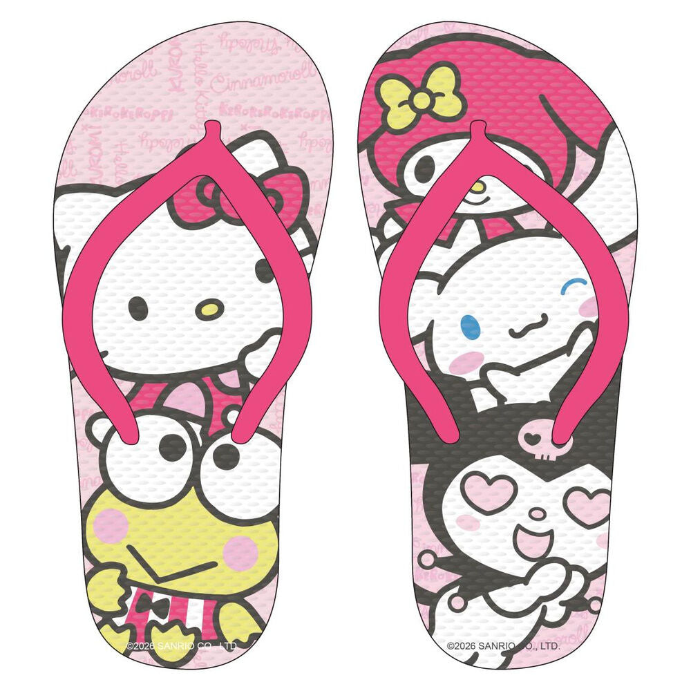 hello kitty and friends flip flops
