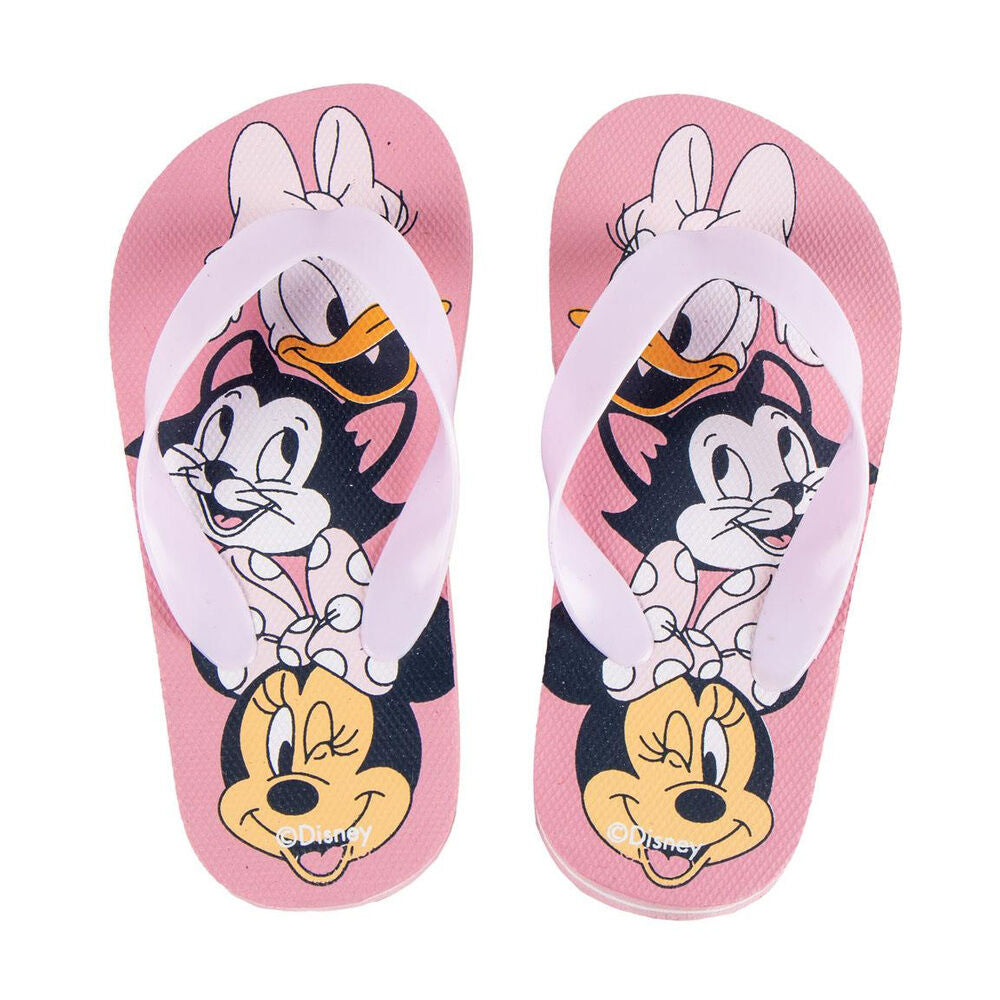 minnie and friends disney flip flops