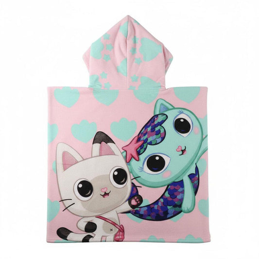 Gabby's Dollhouse microfiber towel poncho