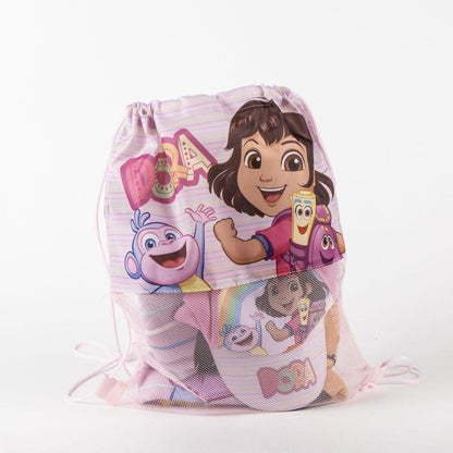 Dora the Explorer towel, sleeping bag, and hat set