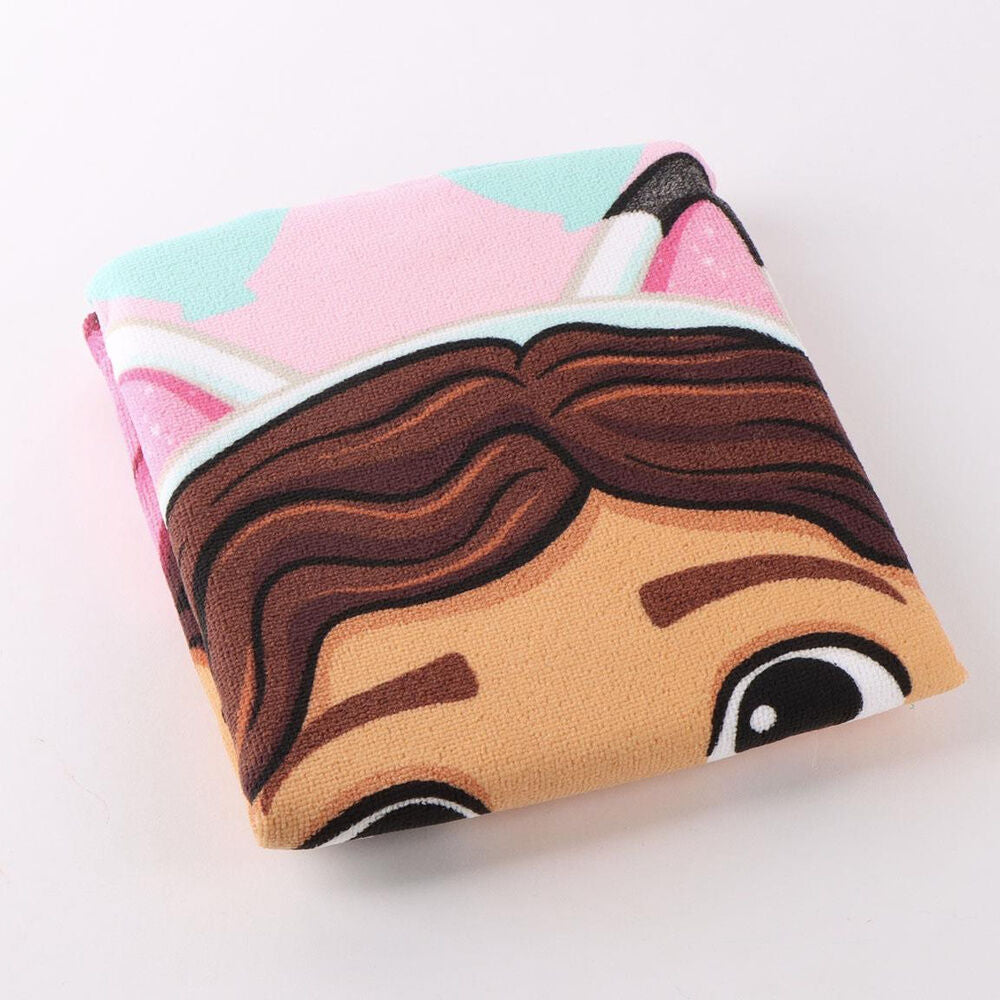 Gabby's Dollhouse microfiber towel poncho