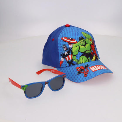 Avengers Marvel hat and sunglasses set