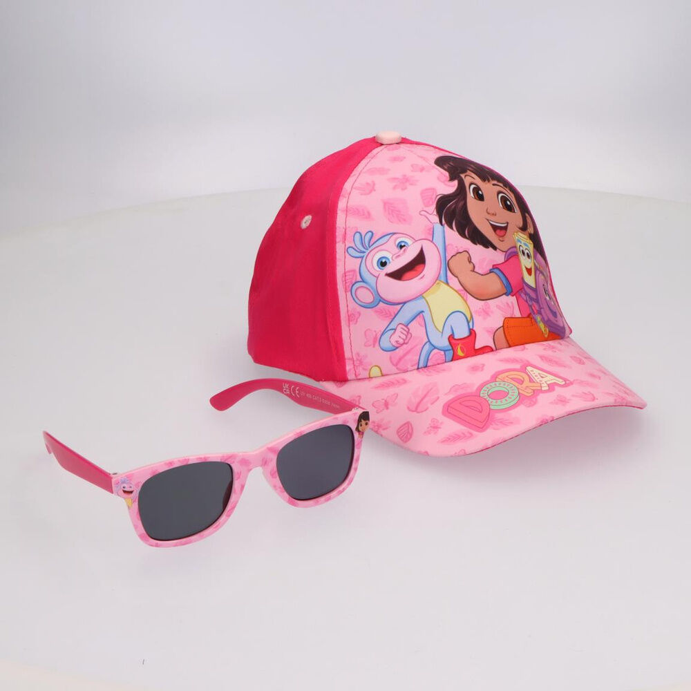 Ensemble chapeau et lunettes de soleil Dora l'exploratrice