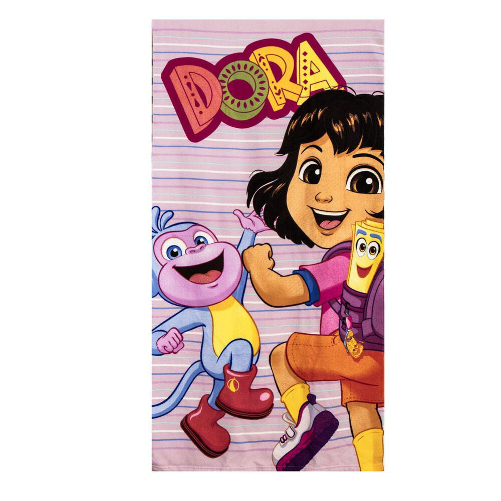 Dora the Explorer towel, sleeping bag, and hat set
