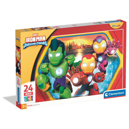 puzzle maxi iron man and his super team marvel 24pcs