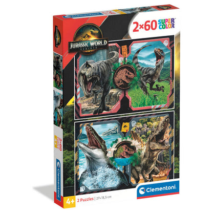 jurassic world puzzle 2x60pcs