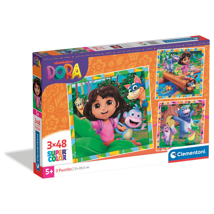 dora the explorer puzzle 3x48pcs