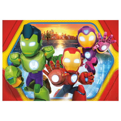 Puzzle Maxi Iron Man et son équipe de super héros Marvel 24 pièces