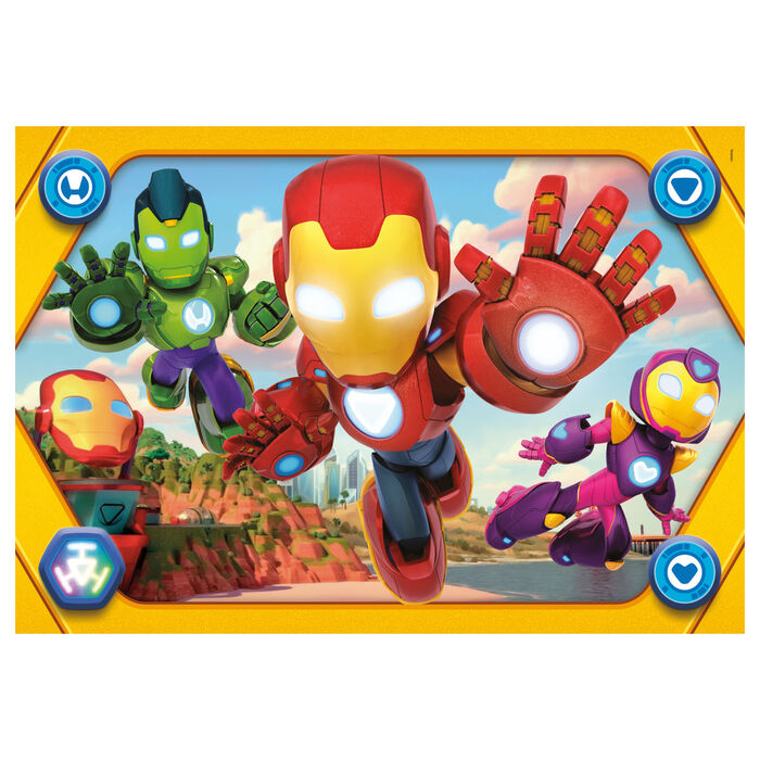 Maxi Puzzle Iron Man e la sua squadra Marvel 104 pezzi