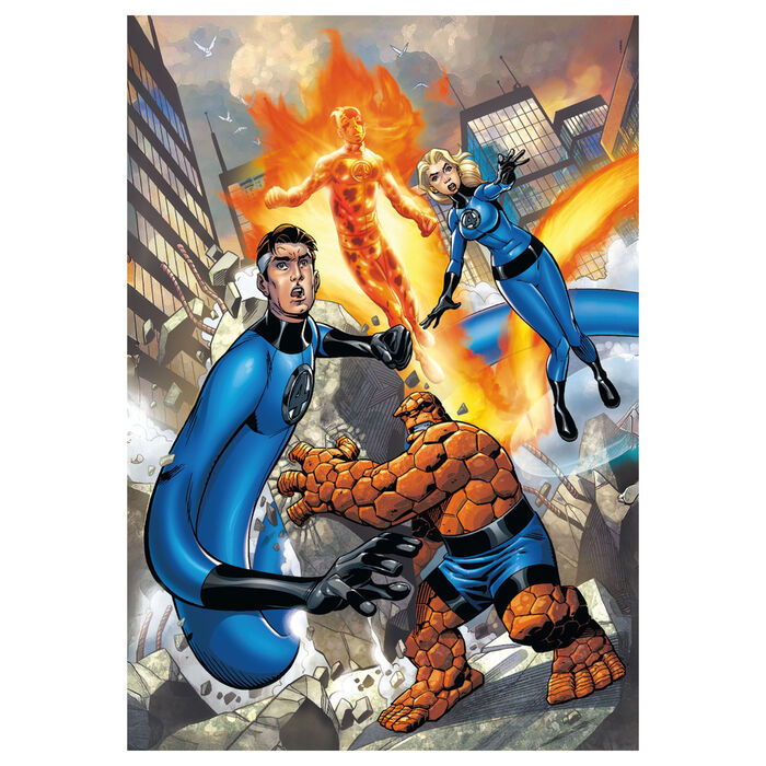 Quebra cabeça Marvel Quarteto Fantástico 180 peças