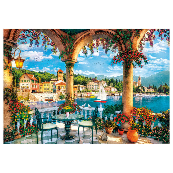 Balkonpuzzle mit Seeblick 1000 Teile