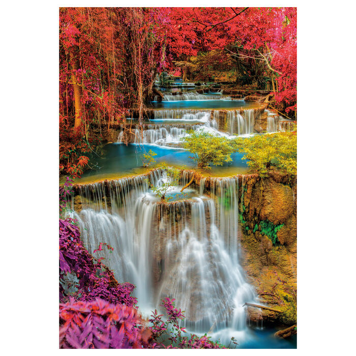 Buntes Thai Wasserfall Puzzle  1000 Teile