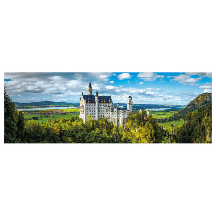 Quebra cabeça Panorama do Castelo de Neuschwanstein com 1000 peças