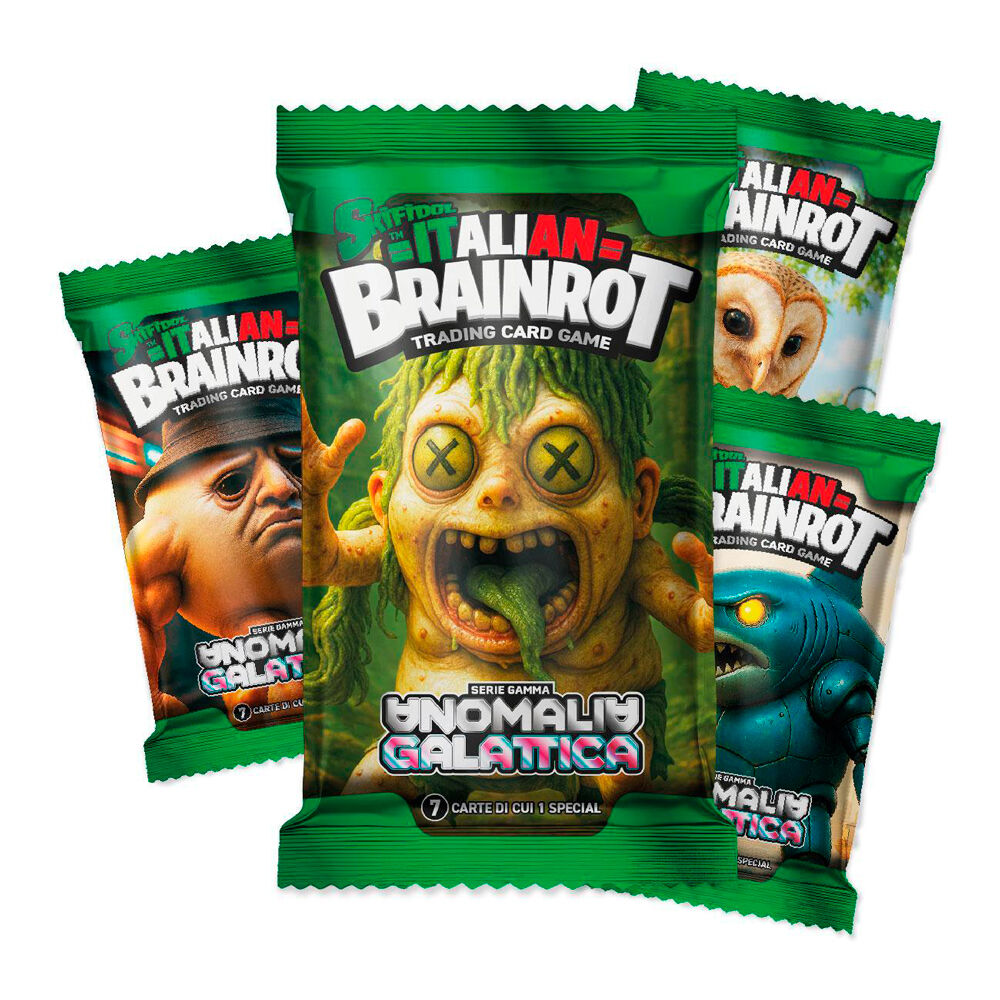 Album + Packung mit 7 Sammelkarten Galactic Anomaly Serie 3 Italian Brainrot Italian