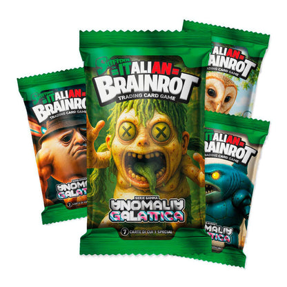 Album + Packung mit 7 Sammelkarten Galactic Anomaly Serie 3 Italian Brainrot Italian