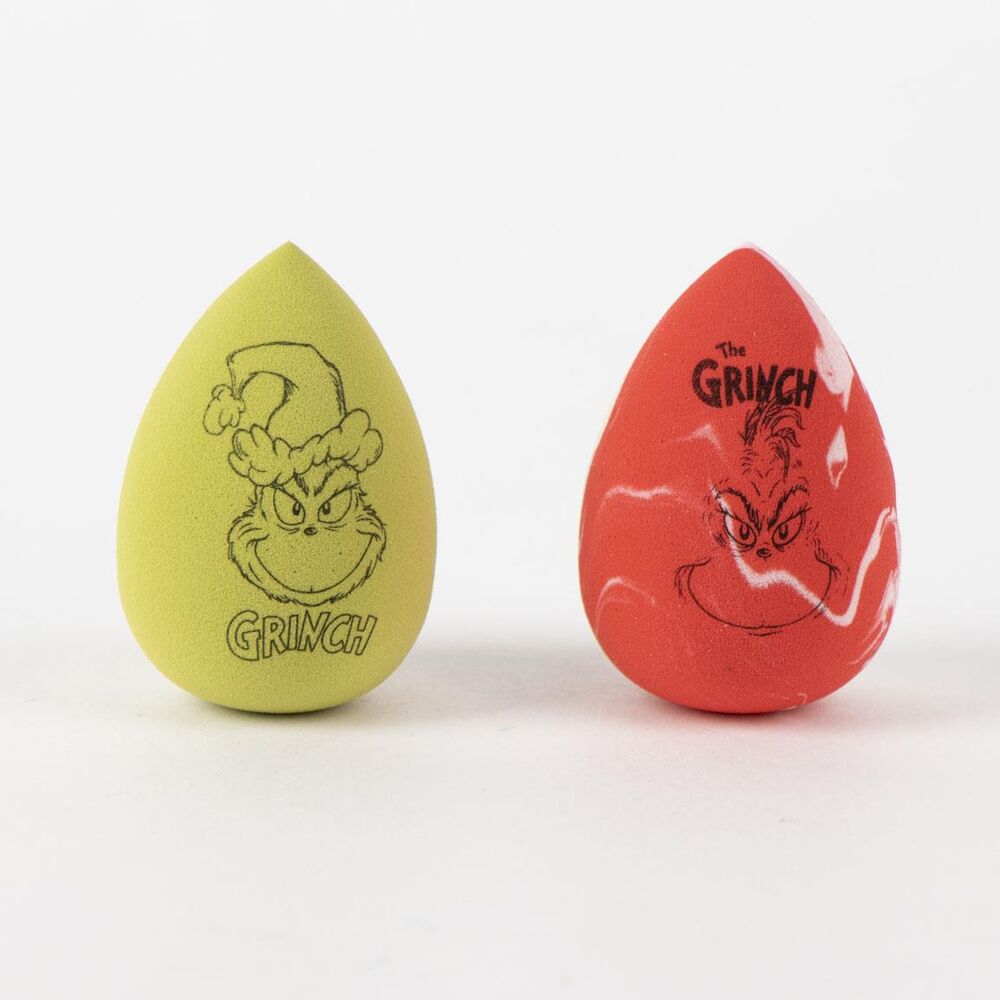 Blister pack of 2 makeup sponges, The Grinch