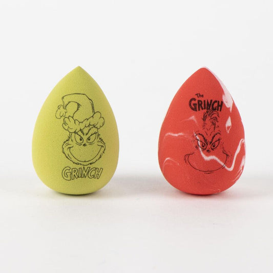 Opakowanie blistrowe zawierające 2 gąbki do makijażu Grinch