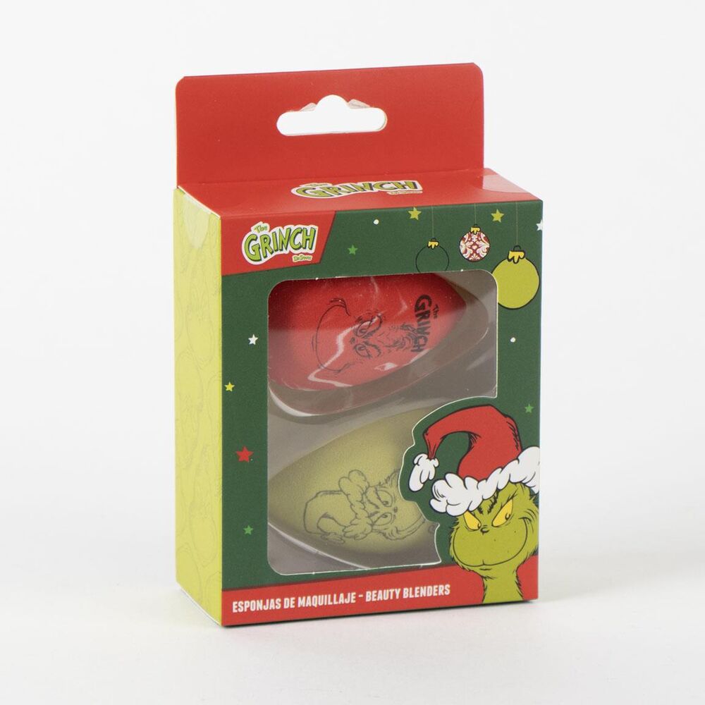 Blister pack of 2 makeup sponges, The Grinch