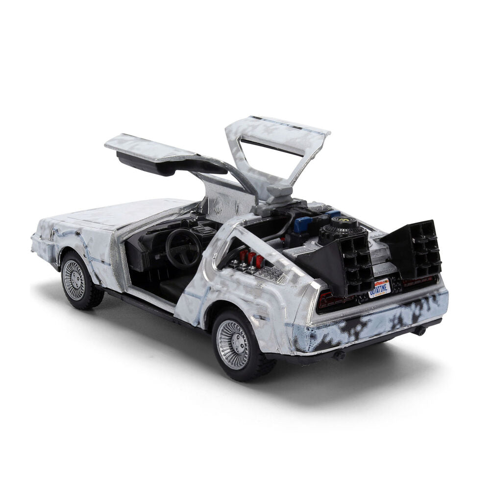 Replica della Macchina del Tempo con Effetto Ghiaccio Dloriano  40° Anniversario Ritorno al Futuro