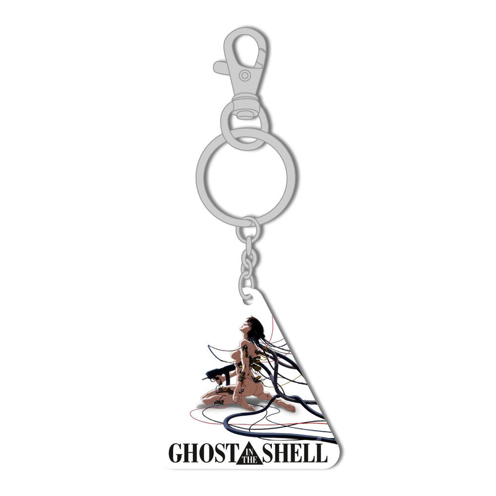 resting motoko ghost in the shell metal keychain