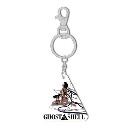 resting motoko ghost in the shell metal keychain