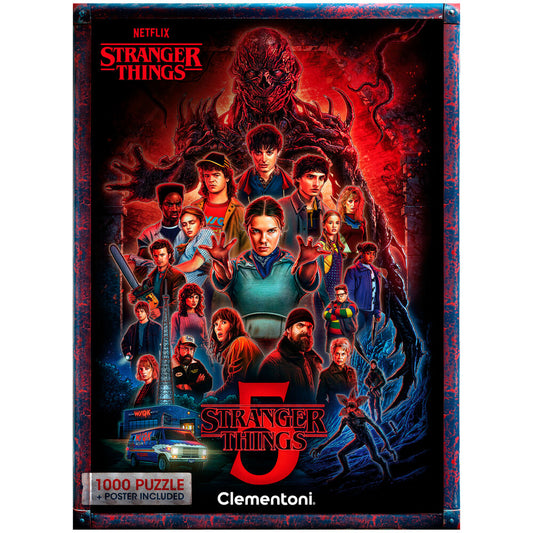 Quebra cabeça Stranger Things 5 ​​com 1000 peças