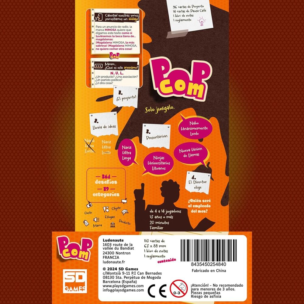 Pop Com game (Spanish)