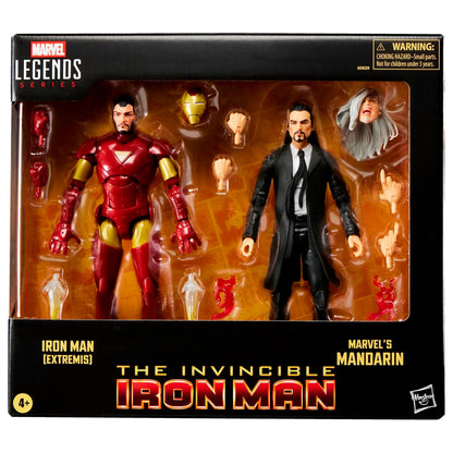 blister 2 figures iron man extremis & marvels mandarin the invincible iron man marvel 15cm