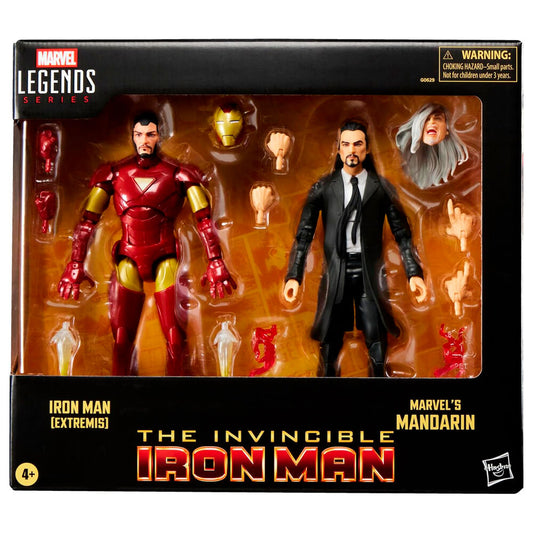 blister 2 figures iron man extremis & marvels mandarin the invincible iron man marvel 15cm