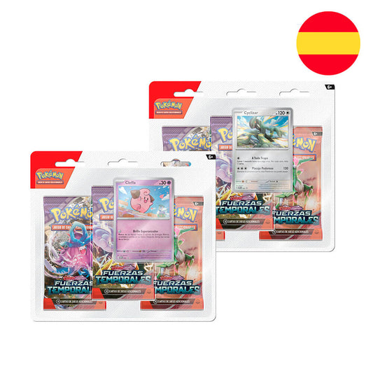 blister pack of 3 booster packs  temporary forces pokemon assortment (spanish)