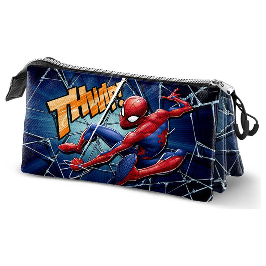 skills spiderman marvel triple pencil case