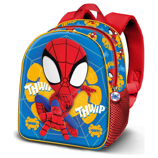 3d web out spiderman marvel backpack 31cm