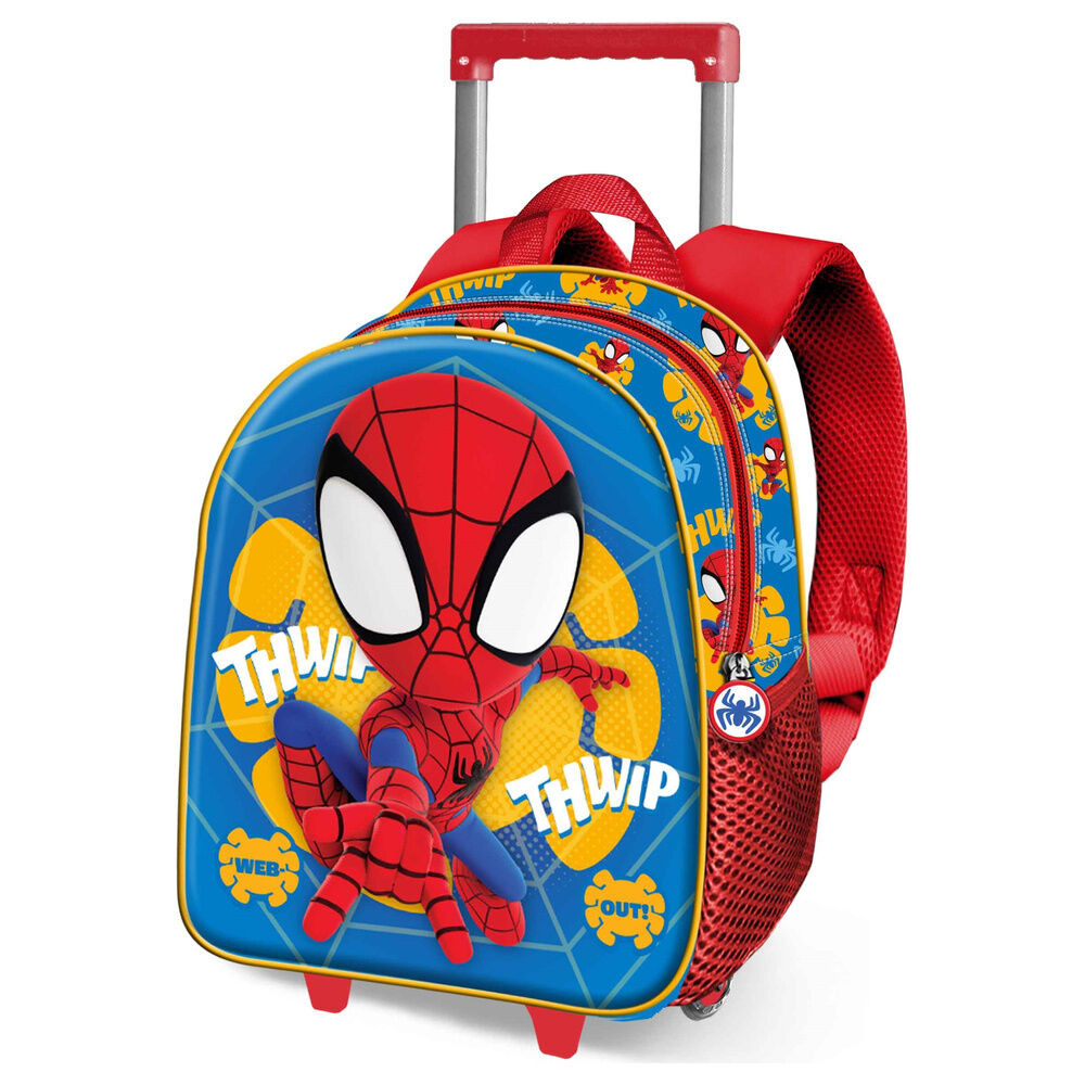 3d web out spiderman marvel trolley 31cm