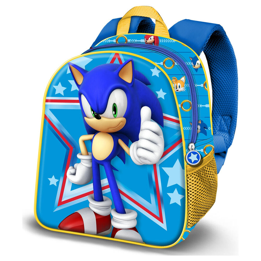3d star sonic the hedgehog backpack 31cm