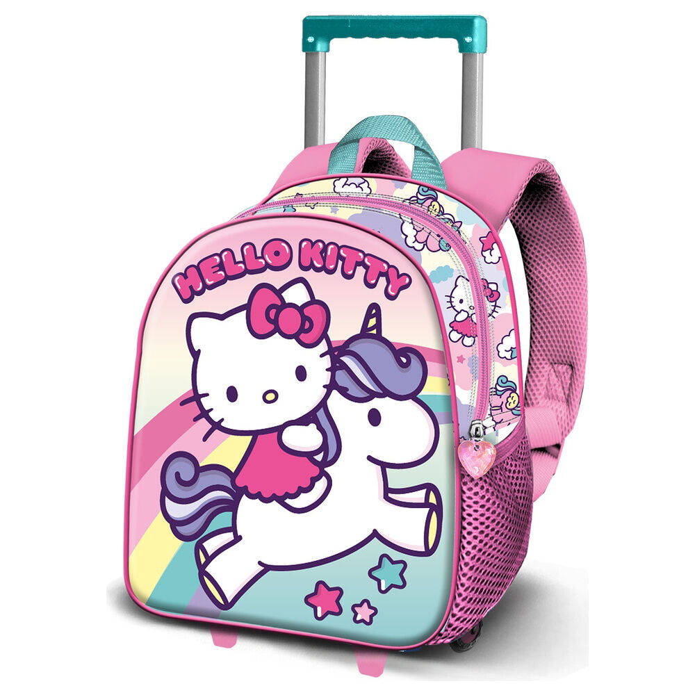 3d unicorn hello kitty trolley 31cm