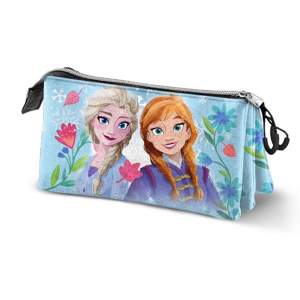 Herzförmiges dreifaches Federmäppchen von Disney in Form der Eiskönigin 2