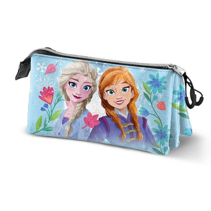 Herzförmiges dreifaches Federmäppchen von Disney in Form der Eiskönigin 2