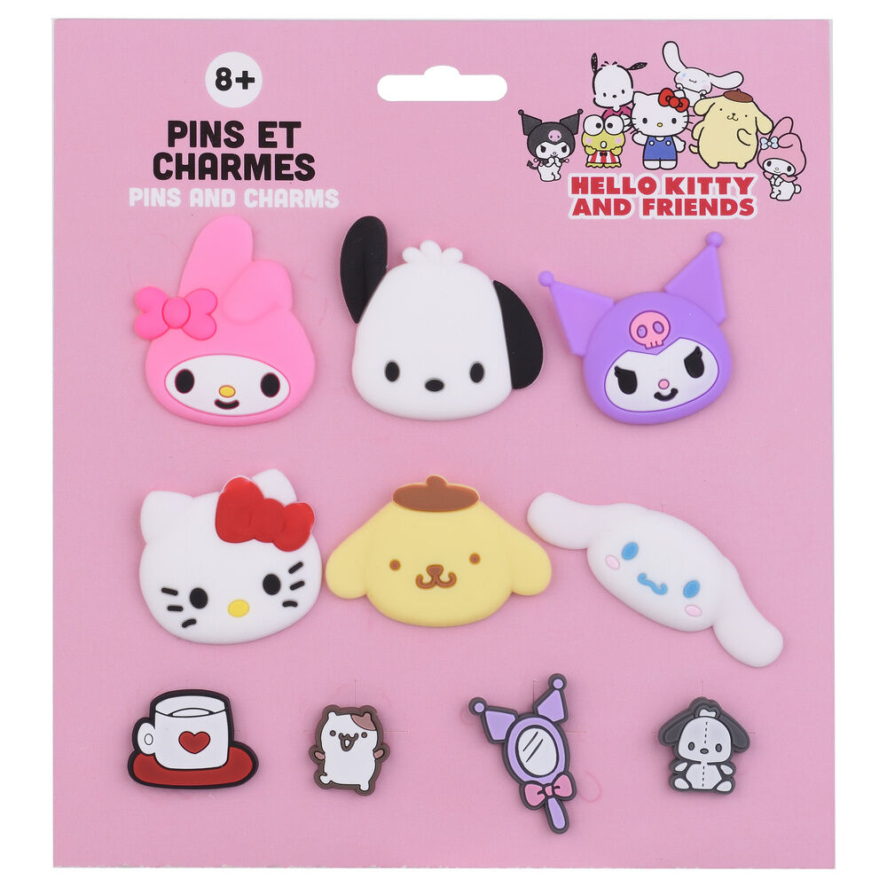 blister 10 charms hello kitty and friends