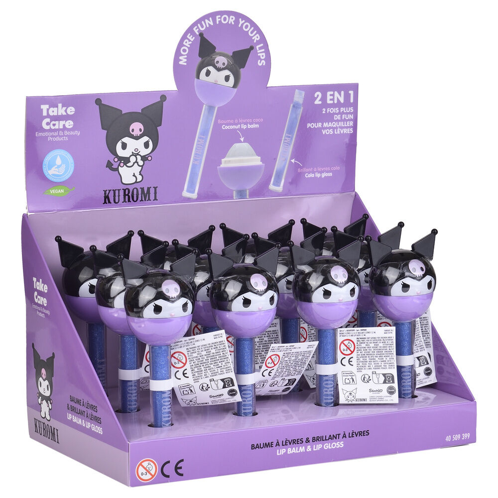 kuromi hello kitty lip balm  gloss