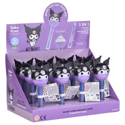 kuromi hello kitty lip balm  gloss