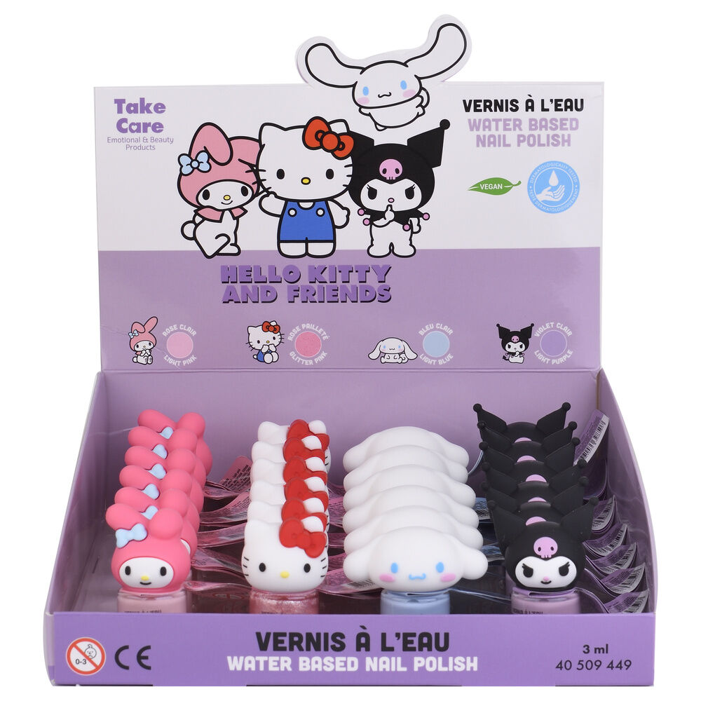 Conjunto de esmaltes à base de água Hello Kitty e Amigos