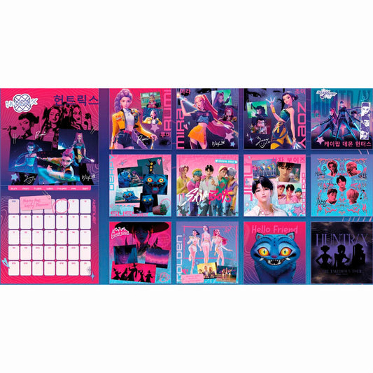 KPOP Demon Hunters 2026 wall calendar