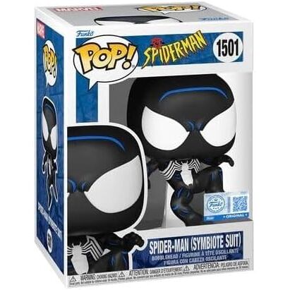 Figura POP de Spiderman de Marvel con traje simbionte exclusivo