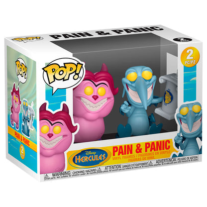blister of 2 pop figures disney hercules pain & panic