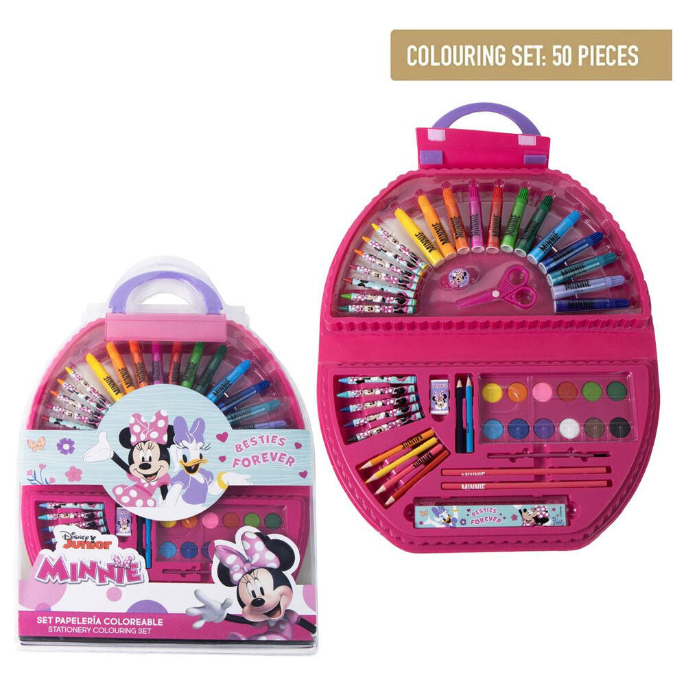 minnie mouse disney colorable stationery set  50 pieces