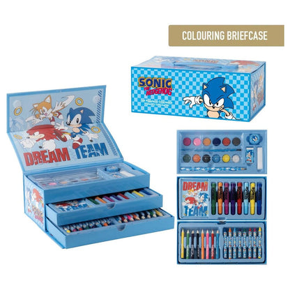 Sonic the Hedgehog colorable stationery case