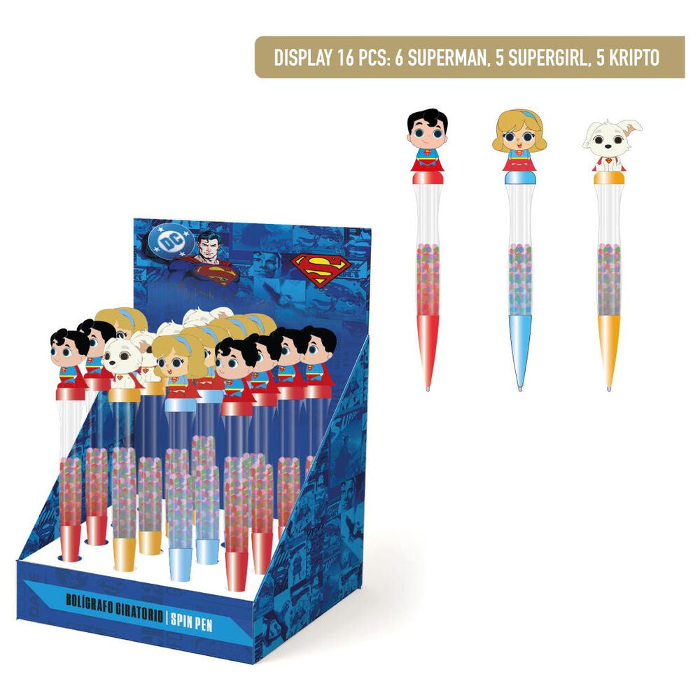 superman dc comics twist pen assortment