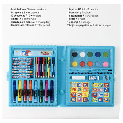 Sonic the Hedgehog colorable stationery case